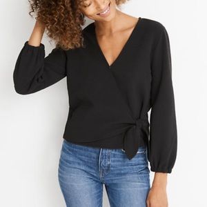 NEW Madewell black blouse texture and thread